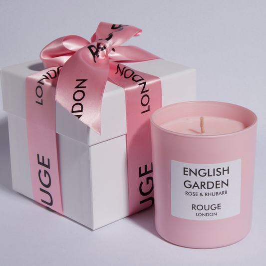 English Garden - Rose & Rhubarb Luxury Scented Candle - By Rouge London