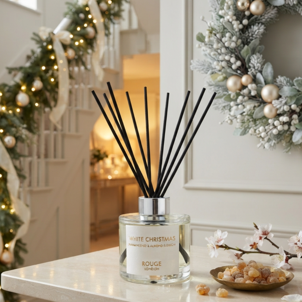White Christmas - Frankincense & Almond Blossom Luxury Scented Reed Diffuser