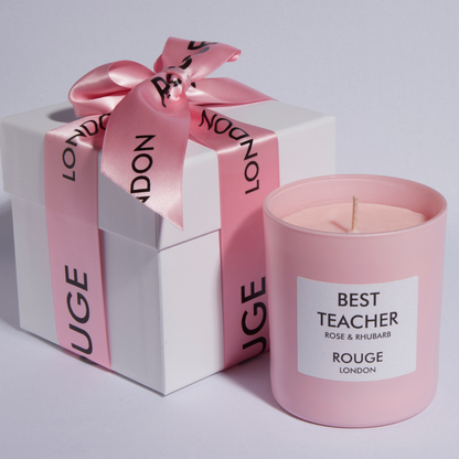 Best Teacher - Rose & Rhubarb Luxury Scented Candle - By Rouge London