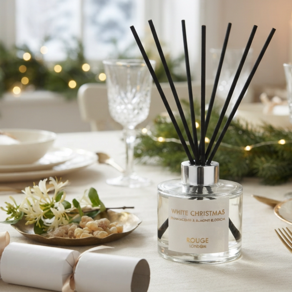 White Christmas - Frankincense & Almond Blossom Luxury Scented Reed Diffuser