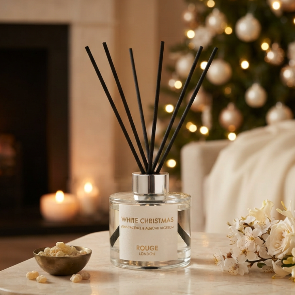 White Christmas - Frankincense & Almond Blossom Luxury Scented Reed Diffuser
