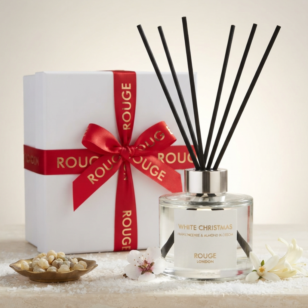 White Christmas - Frankincense & Almond Blossom Luxury Scented Reed Diffuser