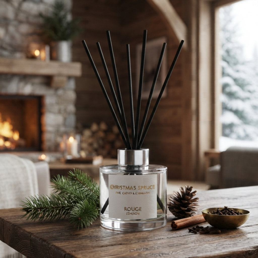 Christmas Spruce Luxury Reed Diffuser - Pine, Berries and Amber