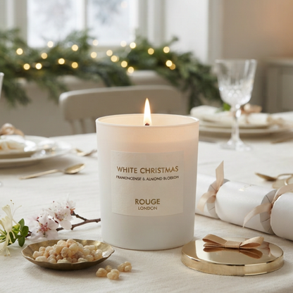 White Christmas - Frankincense & Almond Blossom Luxury Scented Candle