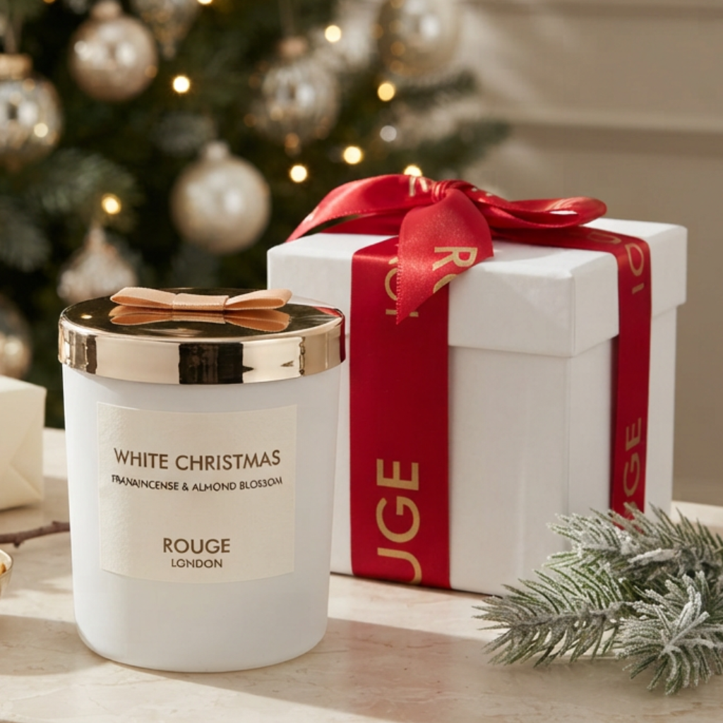 White Christmas - Frankincense & Almond Blossom Luxury Scented Candle