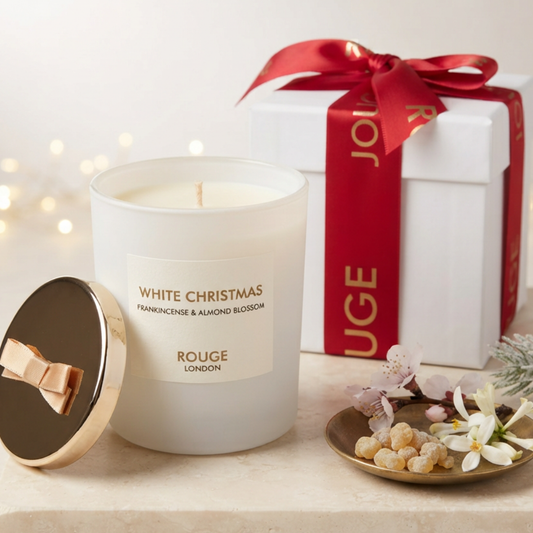 White Christmas - Frankincense & Almond Blossom Luxury Scented Candle