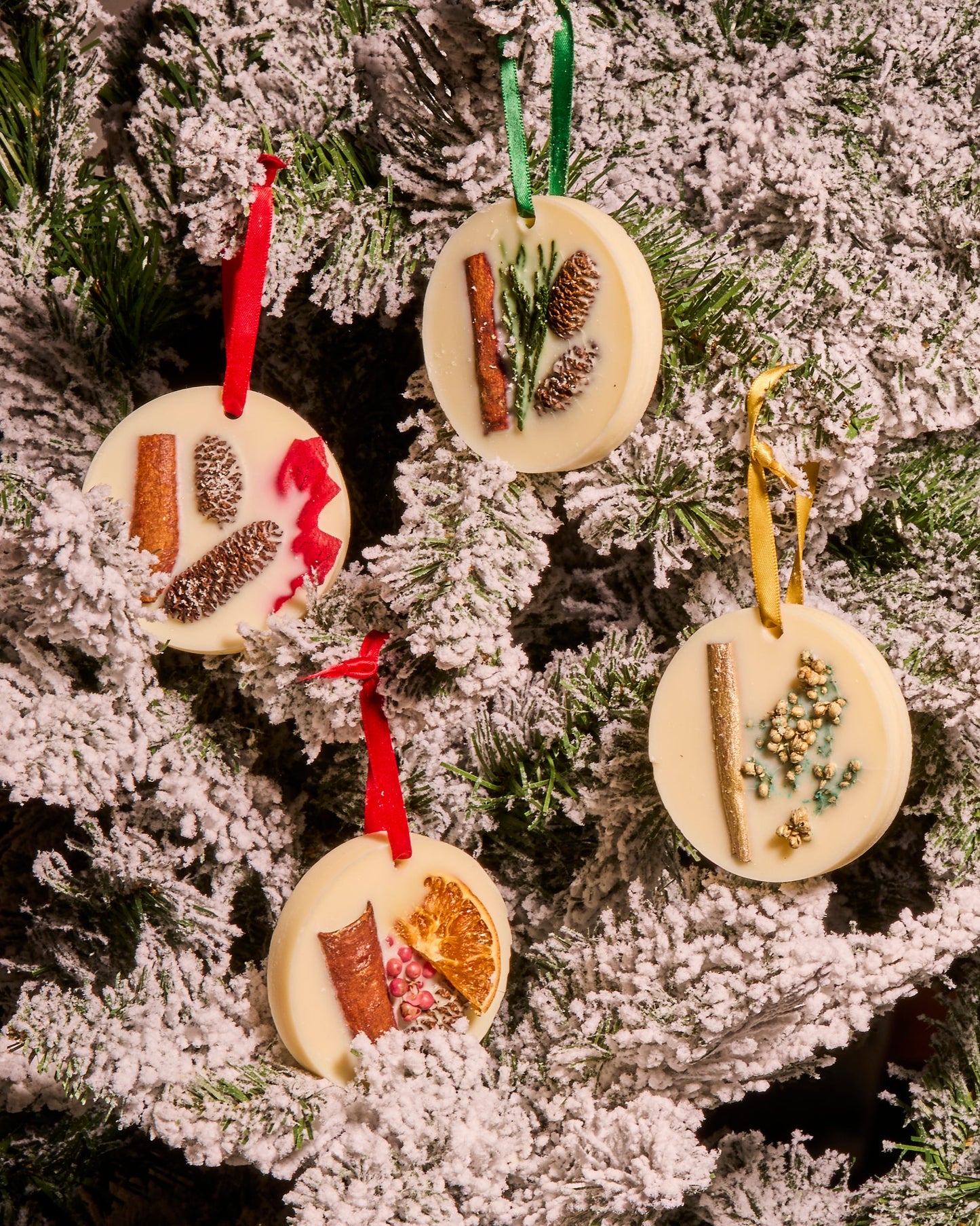 Christmas Time Tree Decorations, Box of 3 - Orange, Cinnamon and Clove