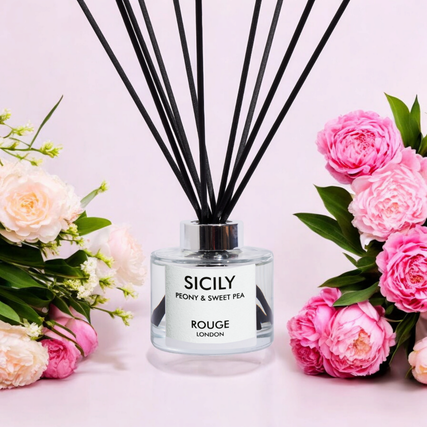 Happy Scent Co Sicily Peony Sweet Pea Reed Diffuser - by Rouge London